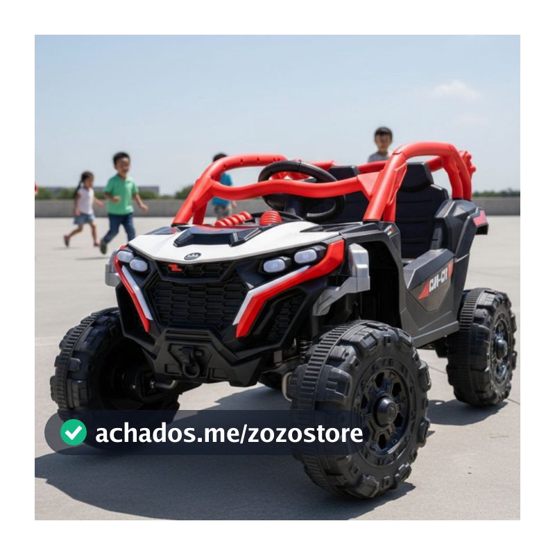 Carro Carrinho Jipe Elétrico Infantil UTV MAX com Controle Luzes LED e Som até 30kg