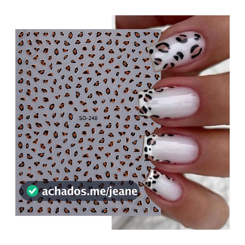 3D Colorido Leopardo Impressão Adesivo Adesivos De Unhas Padrão Simples Decalques DIY Manicure Arte Decoração Dicas Acessórios Do Prego