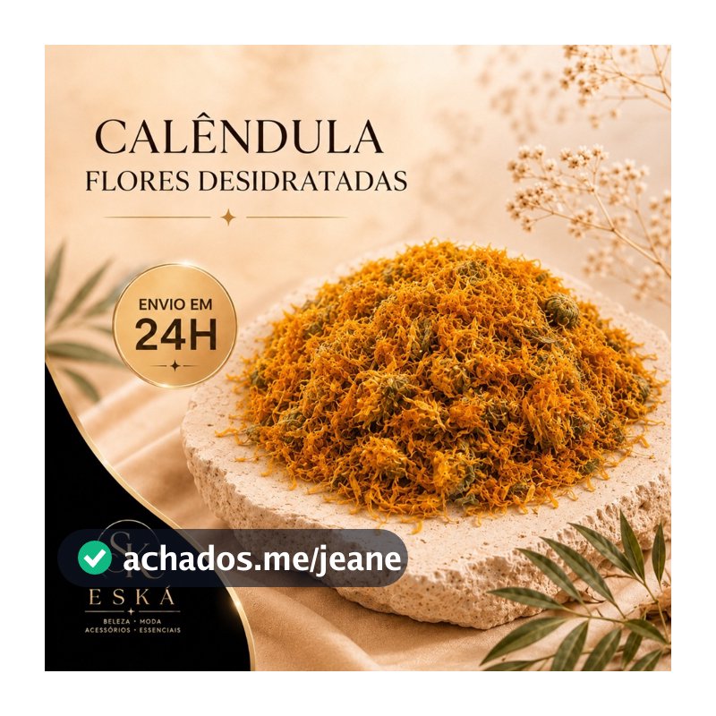 Calêndula Flores Desidratadas para Chá 50g , erva seca, banhos energeticos, produtos naturais
