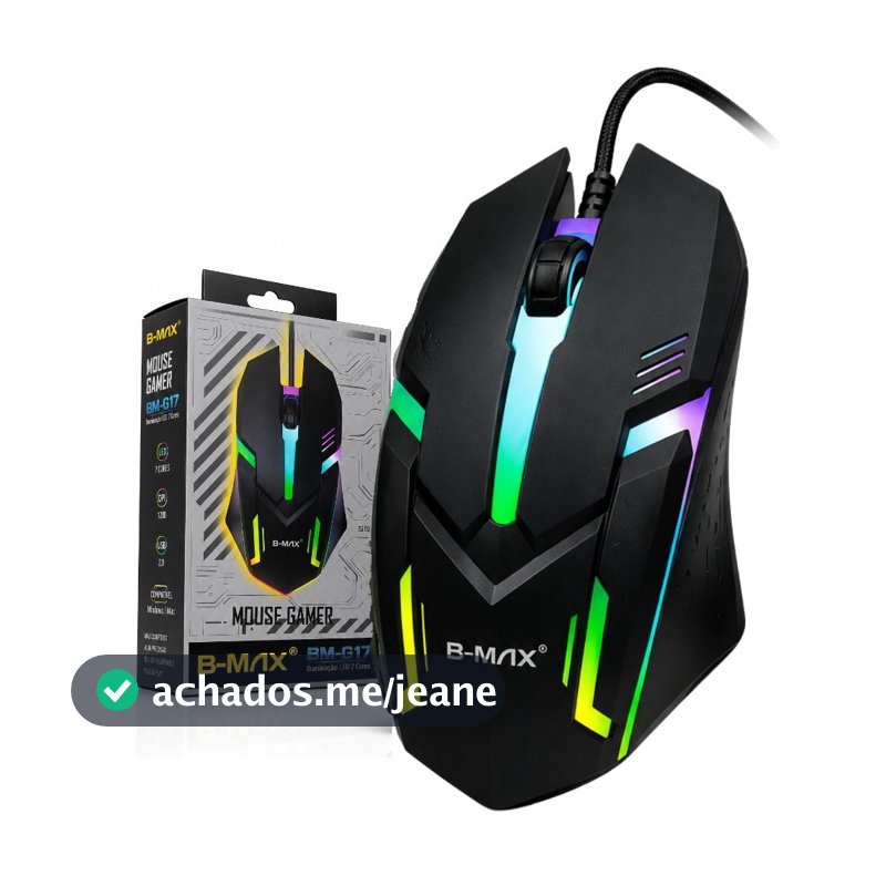 Mouse Gamer USB RGB B-MAX BM-G17 Alta Performance para PC e Notebook