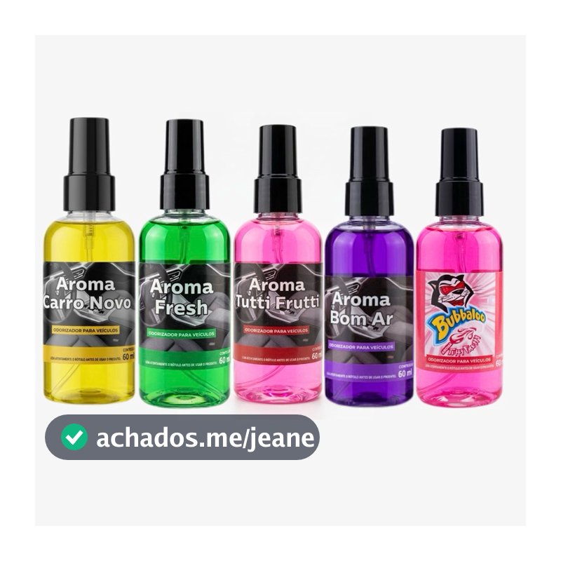 Arominha Cheirinho Para Carro Spray 60ml A Granel
