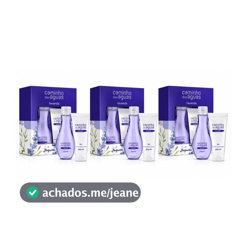 3 caminho das água lavada 80ml + lavanda 60ml jequiti