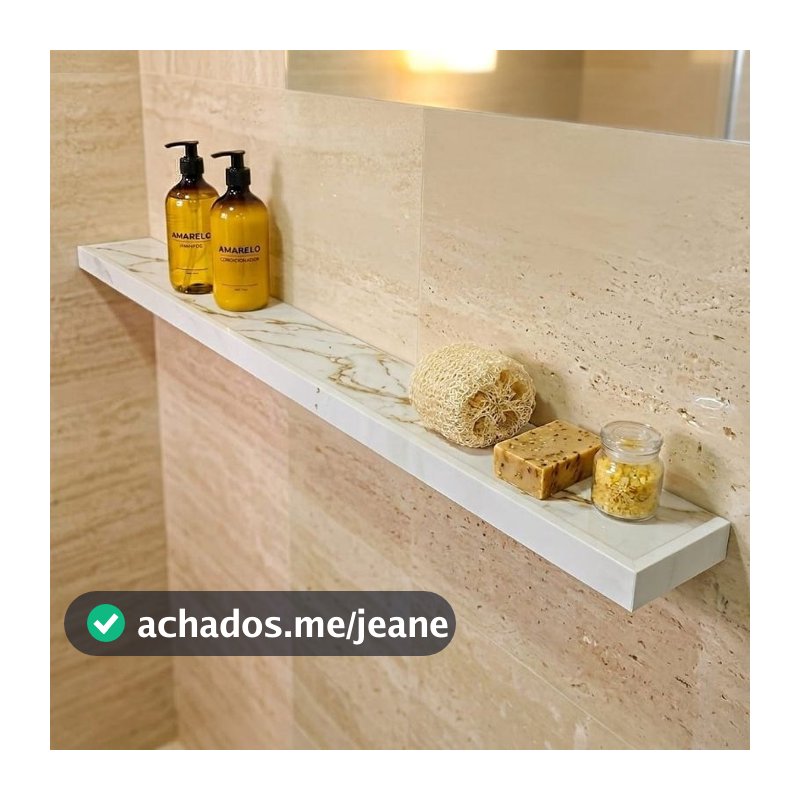 KIT PRATELEIRA  DE PORCELANATO 60x12 CM BANHEIRO BOX.