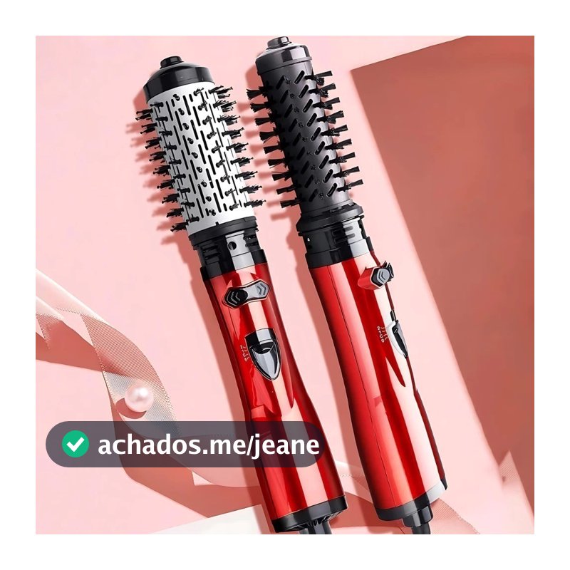 Escova Giratória Rotativa Profissional 2 em 1 – Secagem e Modelagem com Tecnologia e Elegância 110V
