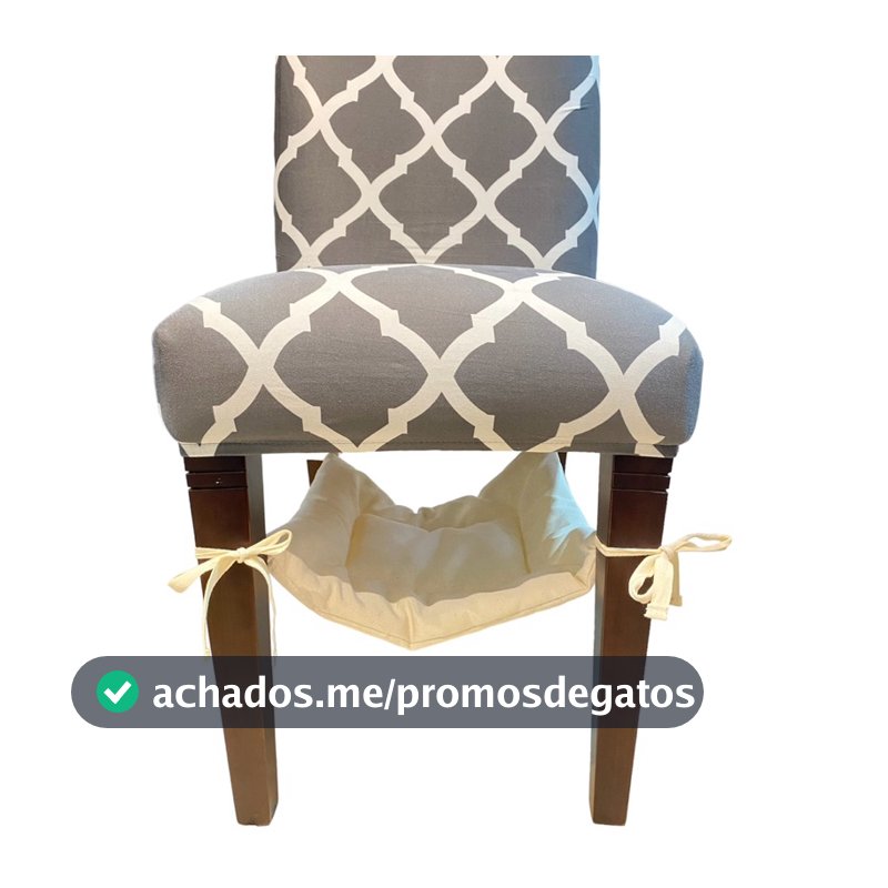 Rede para gato algodão cru cama suspensa redinha para cadeira