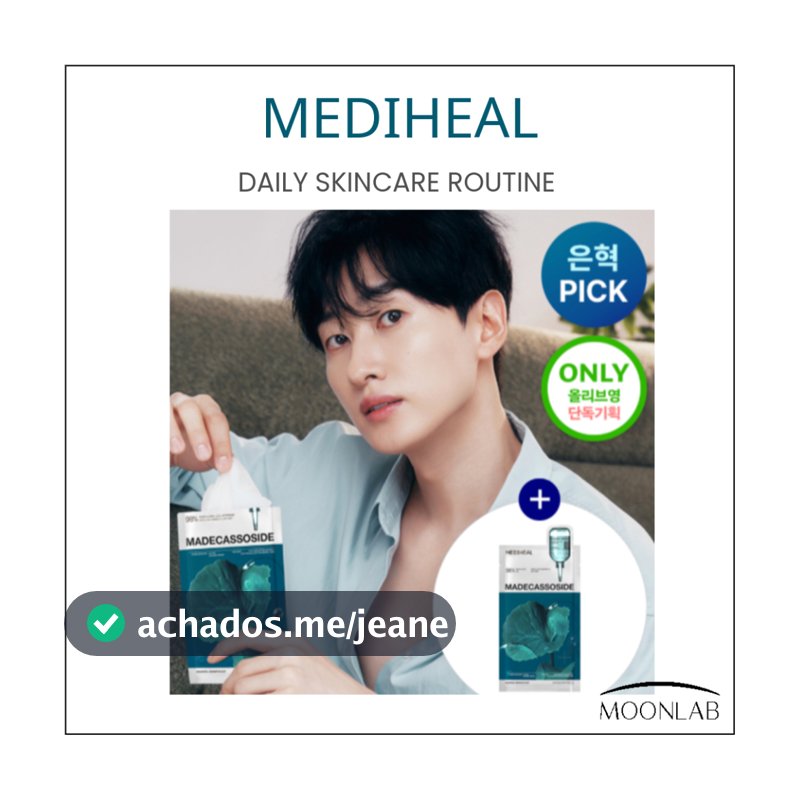 Conjunto De Valores De Máscara De Folha Essencial Mediheal 10 Folhas | Cuidados Diários Com A Pele (7 Tipos)