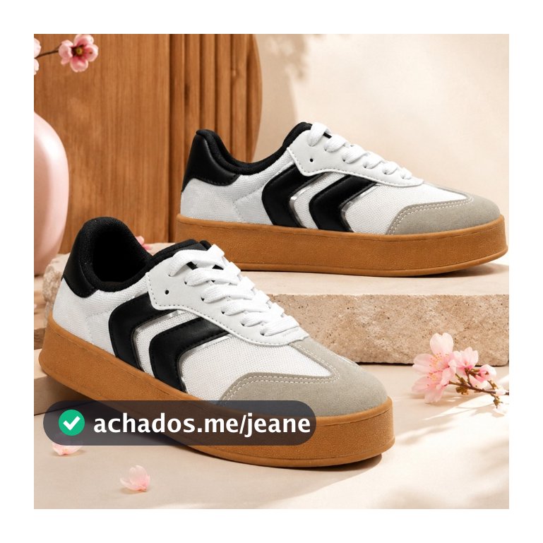 Tênis Feminino Blogueira Plataforma Casual Moderno Leve Uso Diário Sola Alta Confortavel