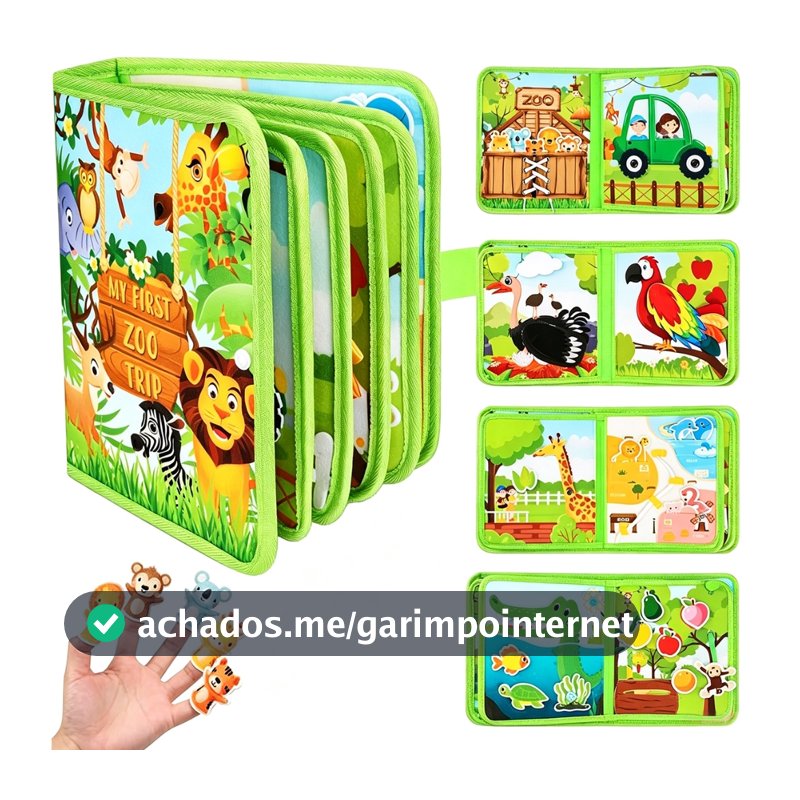 Livro Silencioso Sensorial Montessori de Feltro para Bebê Brinquedo Educativo Habilidades Finas Brinquedos Para Crianças