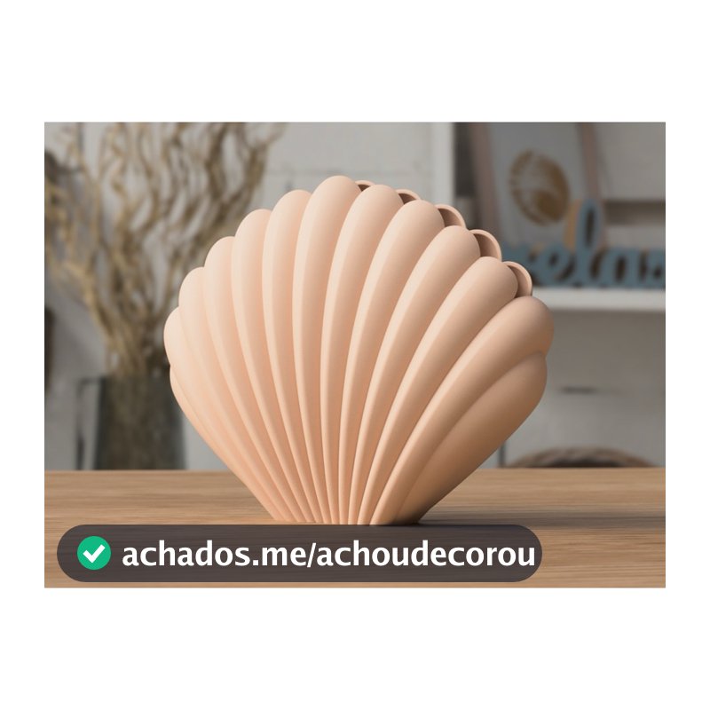 Vaso Decorativo em Formato de Concha para Decoração de Ambientes Modernos e Sofisticados
