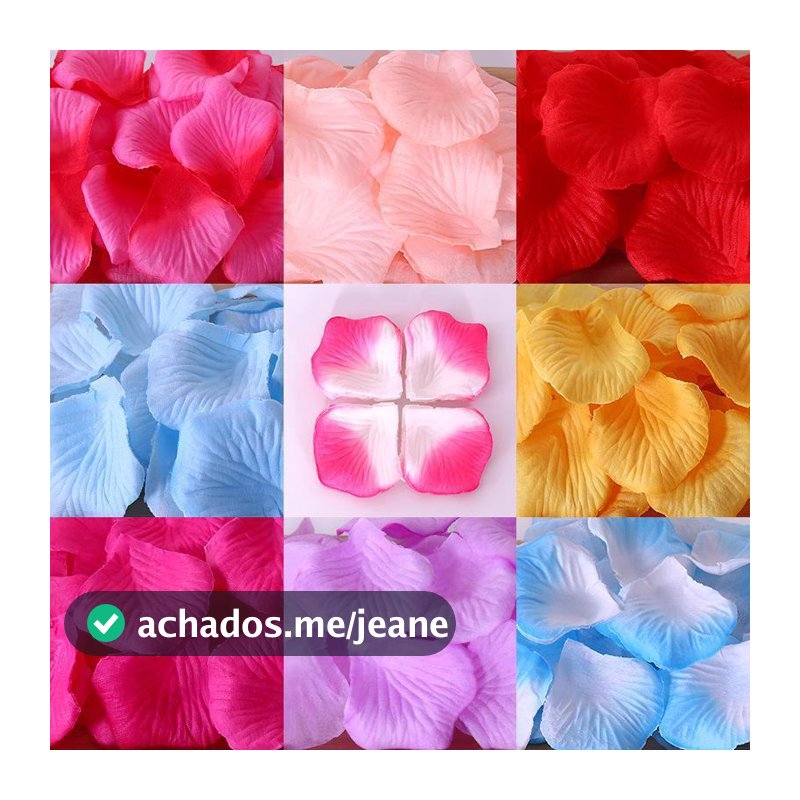 Kit 1000 Pétalas Rosas Artificiais Casamento Decoração Festas Rosa Branca Enfeite Noivado Namoro