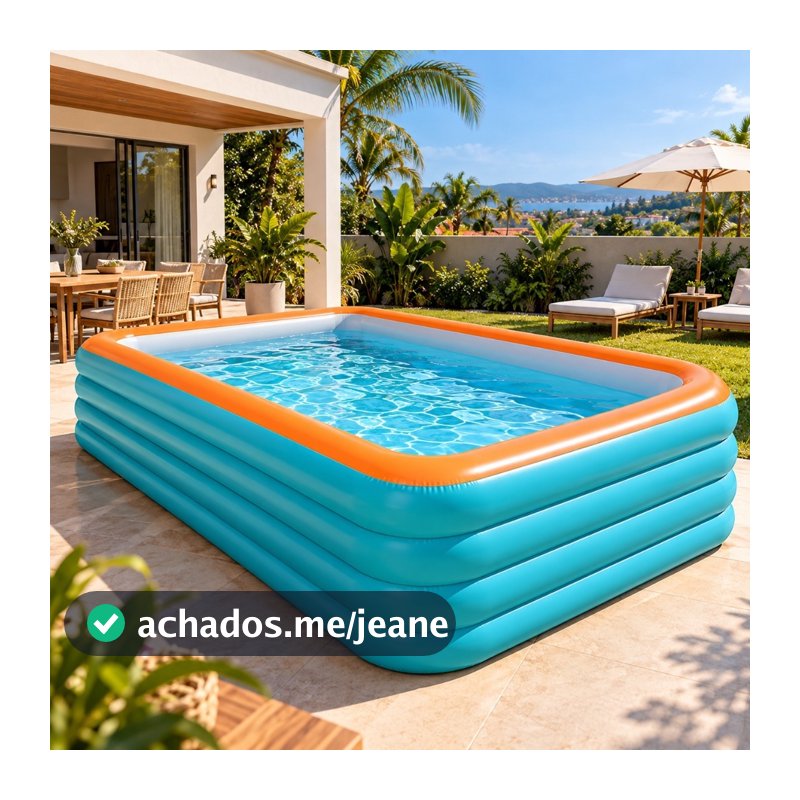 Piscina Inflável Familiar Gigante 3500L 300x175x68cm 4 Camadas Reforçada Anti-Vazamento para Adultos e Crianças Quintal