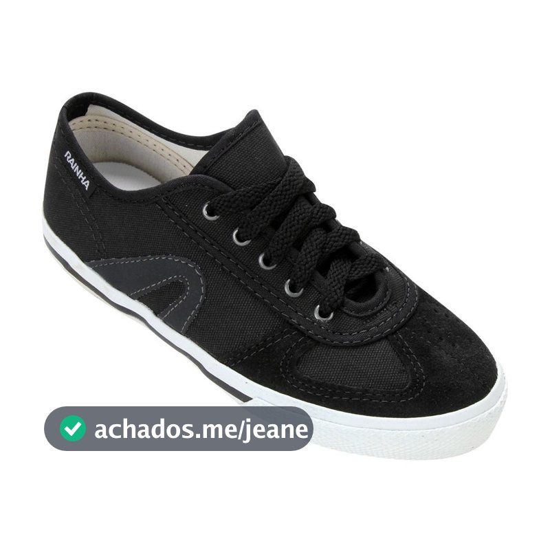 Tênis Rainha VL 2500 Infantil - Preto e Cinza