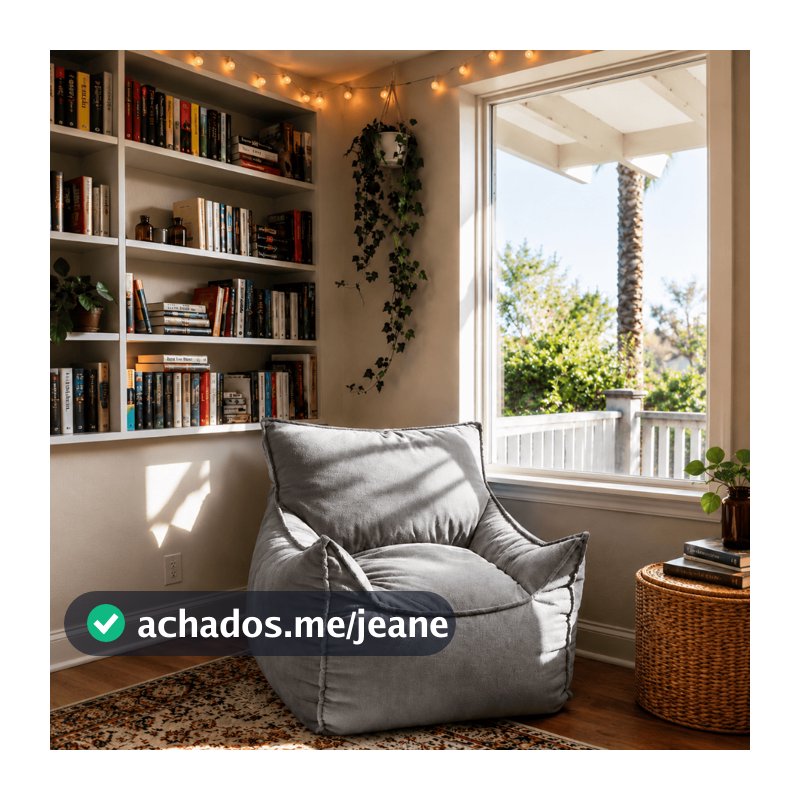 Puff Poltrona Aconchegante para Sala de Estar Quarto Gamer Leitura Relaxamento Decoração Premium