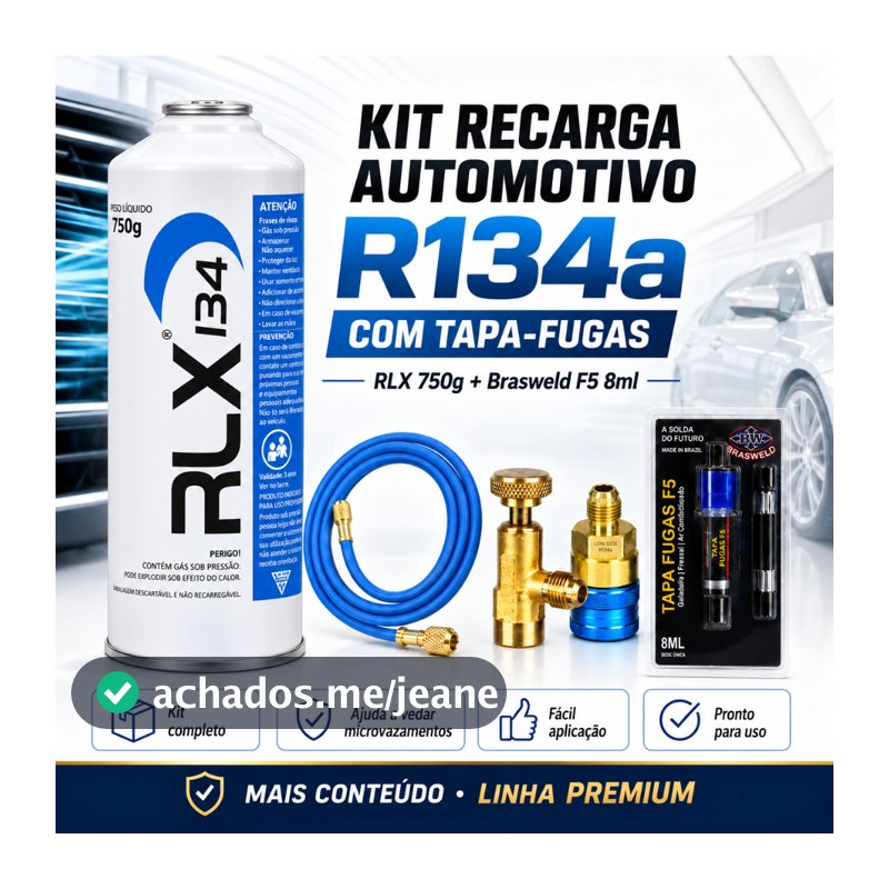 KIT APLICADOR P/ RECARGA AR CONDICIONADO AUTOMOTIVO COM SELANTE TAPA FUGAS