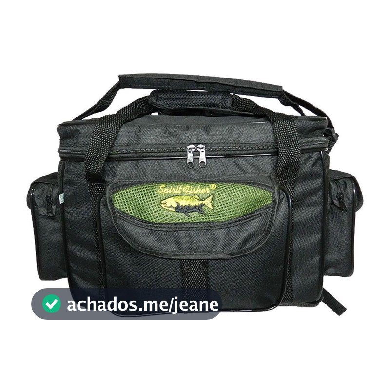 Bolsa Tipo Mochila para Apetrechos de Pesca com Capa de Chuva EBF 205 Peskkero Preta
