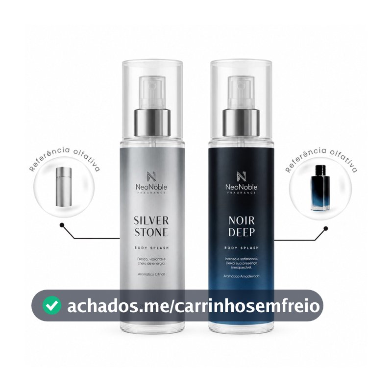 Kit Body Splash Masculino 2x200ml NeoNoble Inspirado em 212 VIP Black e Sauvage
