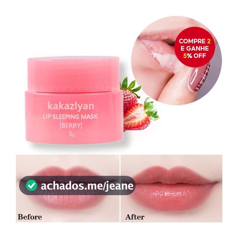 Máscara Labial para Dormir LANEIGE - Berry 3g Cuidados para os Lábios da Coreia do Sul, Máscara Noturna de Manutenção.