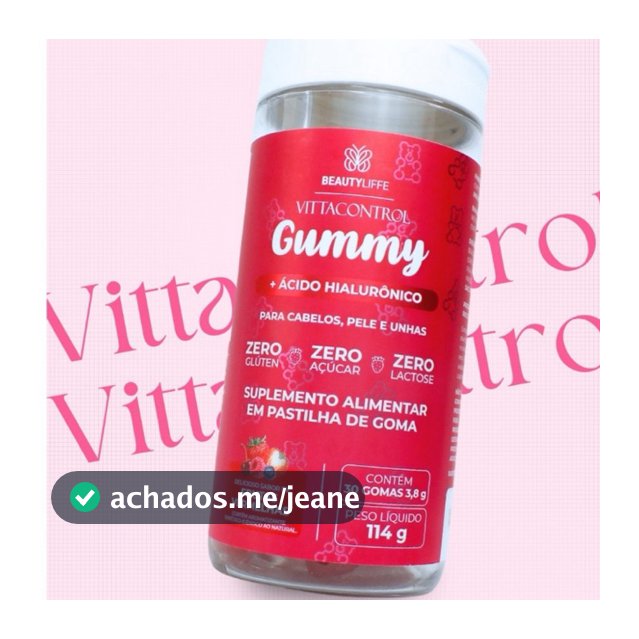 Vitamina Capilar Gummy + Ácido Hialurônico Vittacontrol ZERO SUPER CONCENTRADO