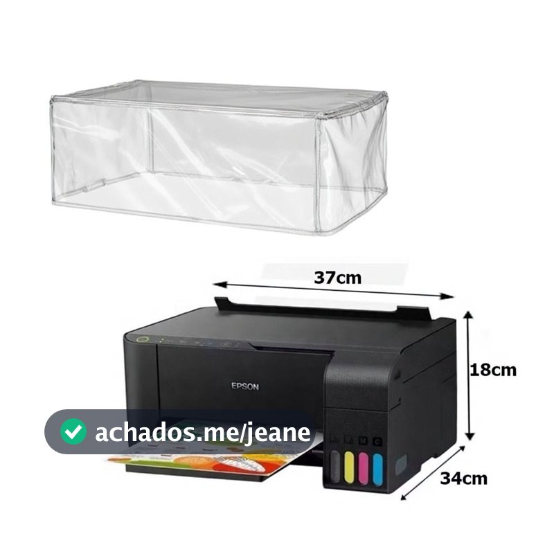 Capa Impressora Epson L3250 L1250 L3150 L4150 L4160 L6161 L3110 L3210 L4260 Toda Transparente