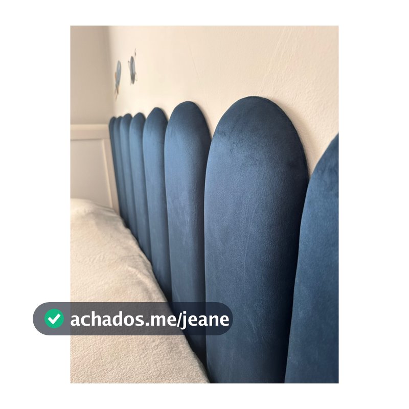 Kit até 10 Cabeceiras Estofadas Nuvem Adesiva Decorativa 45x20cm
