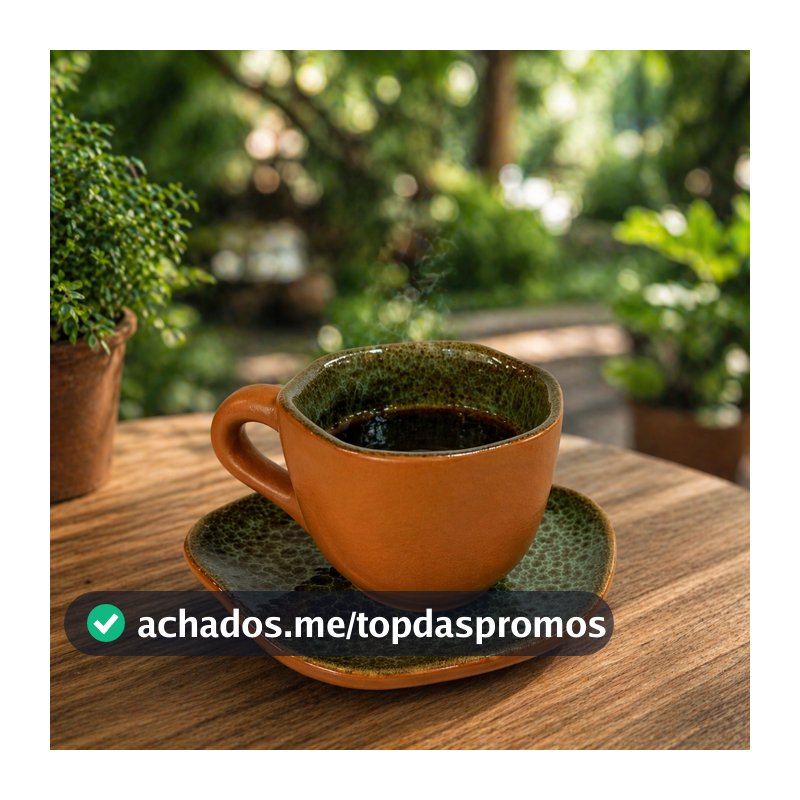 Kit 6 Xícara De Café 140ml Com Pires Cerâmica Orgânica Premium Design Sofisticado
