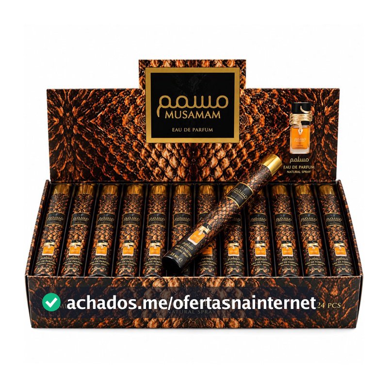 Perfume Musamam Black Intense 35ml EDP Unissex Aroma Amadeirado Especiado Alta Fixação Longa Duração
