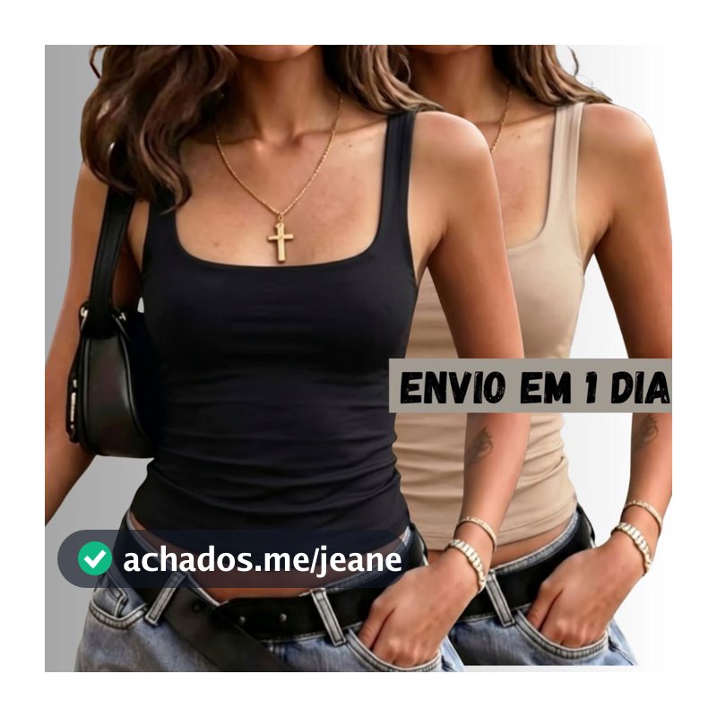 Blusa feminina estilosa tendência básica casual verão preta blusas blusinhas THAIS moda gringa brusa