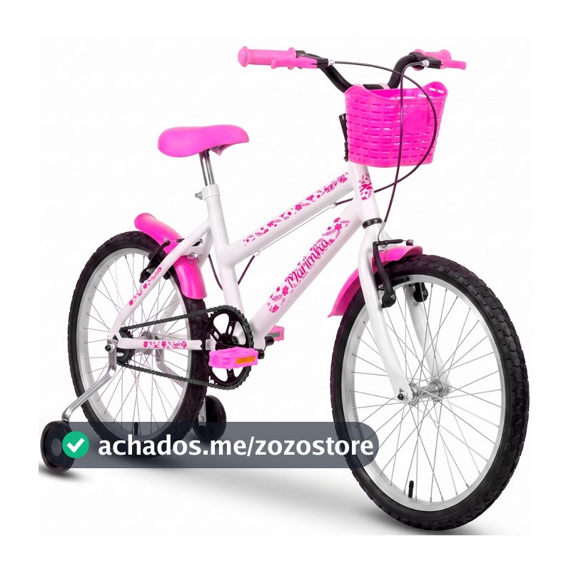 Bicicleta Aro 20 XGT Infantil Criança Feminina Mariinha C/ Rodas Cestinha Paralama
