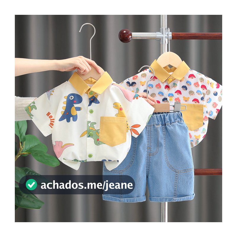 Summer Easter Kids Toddler Boys Outfits Dinossauro Cenoura Impressão Camisas De Manga Curta E Conjunto De Roupas Curtas