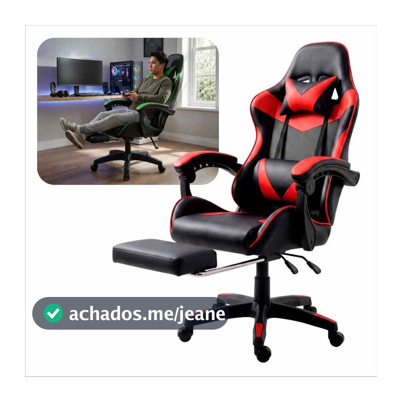 Cadeira Gamer Profissional Reclinável Ergonômica Para Escritório e Jogos