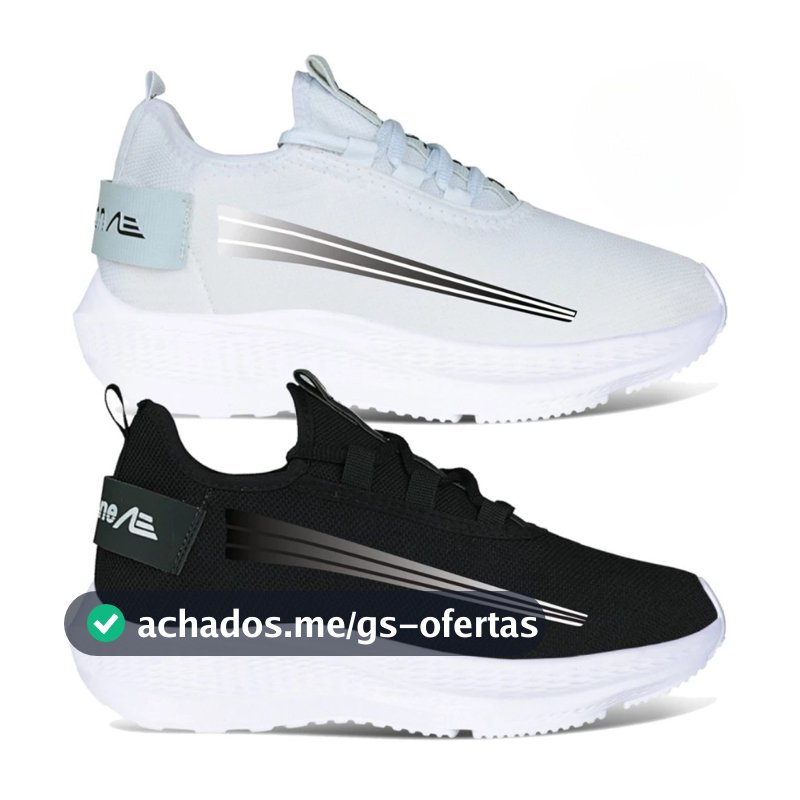 Kit 2 pares Tênis Masculino Leve Confortável Academia