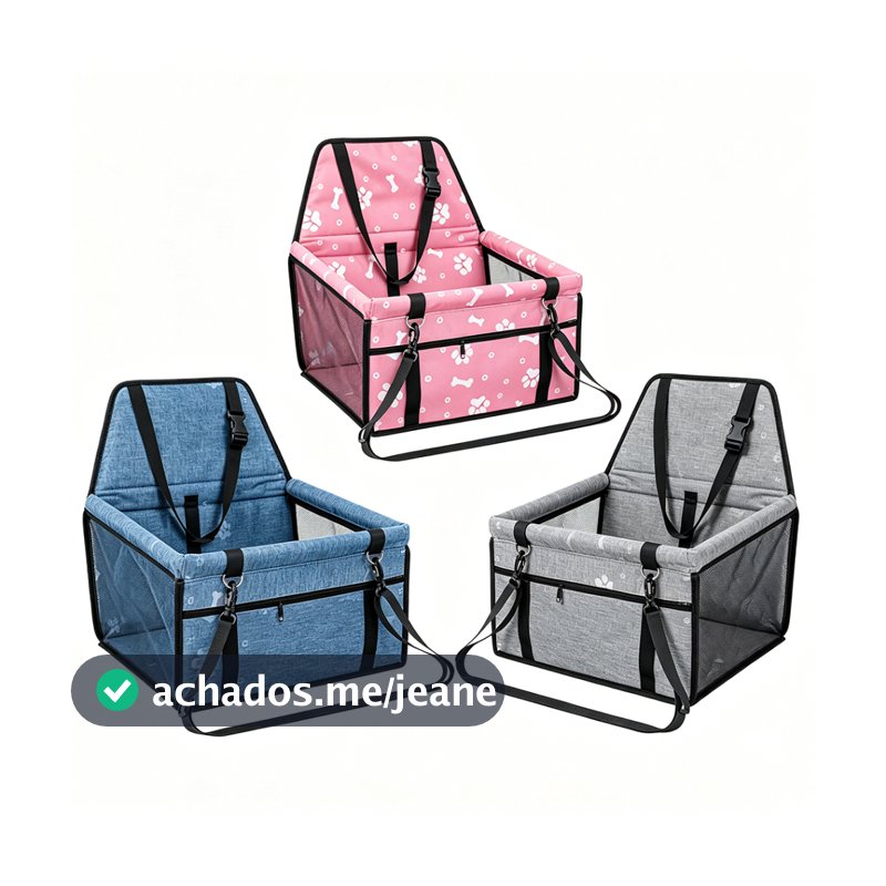 Alta Qualidade Cadeirinha Pet Luxo Veicular -Versão Atualizada para Cães e Gatos Até 10kg