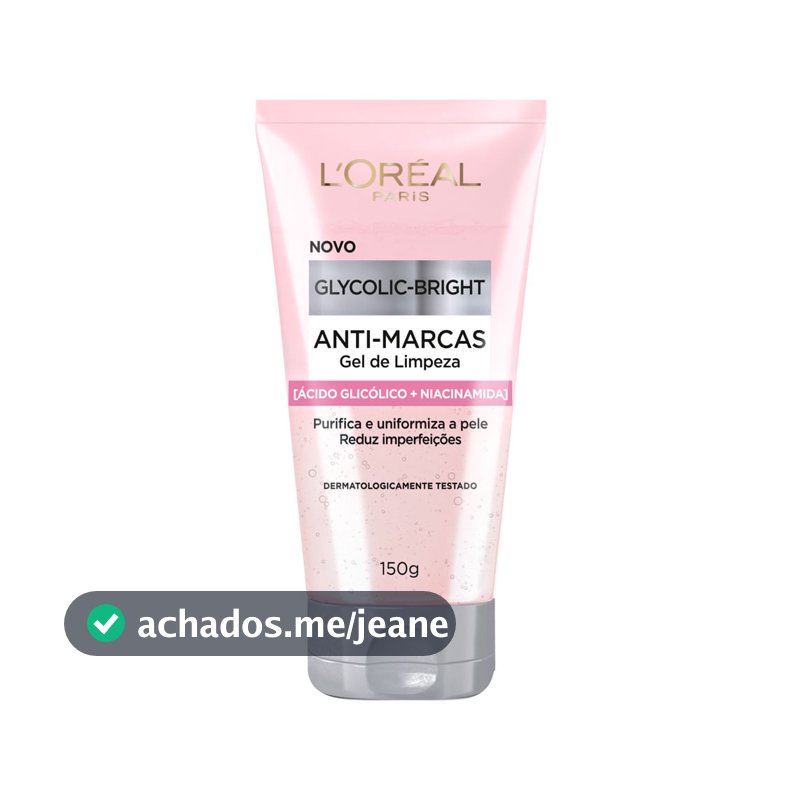 Gel de Limpeza L'Oréal Paris Glycolic Bright Anti-Marcas 150g