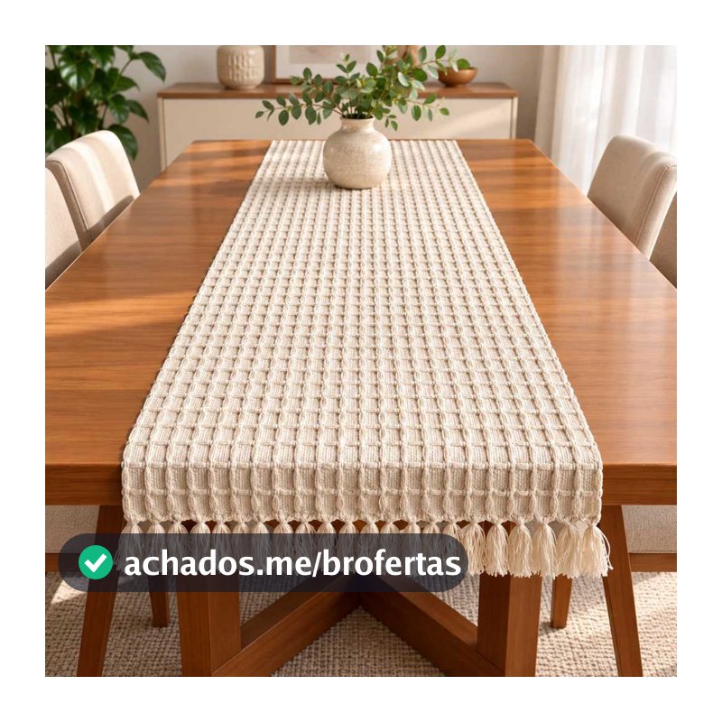 Caminho de Mesa Artesanal, Reforçado e Resistente, modelo Relíquia. Várias cores e tamanhos.
