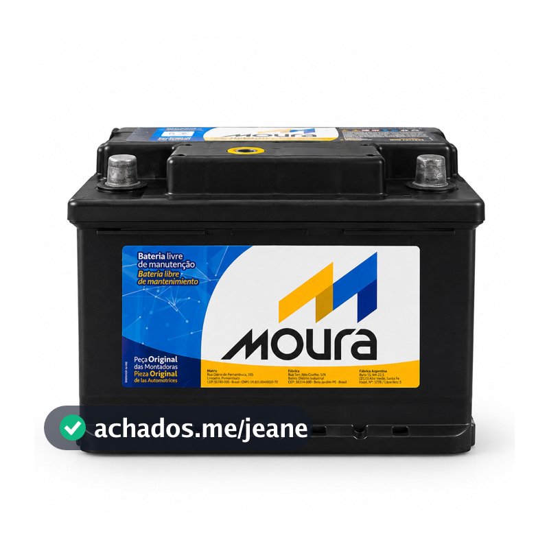 Bateria Automotiva Recondicionada 60Ah 12V Polo Positivo Direito para Carro Garantia 3 Meses