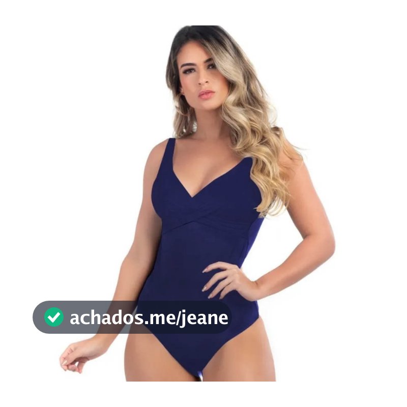 Maiô Transpassado Feminino Bicolor Liso Com Bojo Removível Disfarça Barriga Body Casual Praia 2025