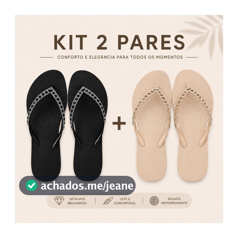 kit chinelo feninino Chinelos Gliter Original brilho slim chinelo feminina