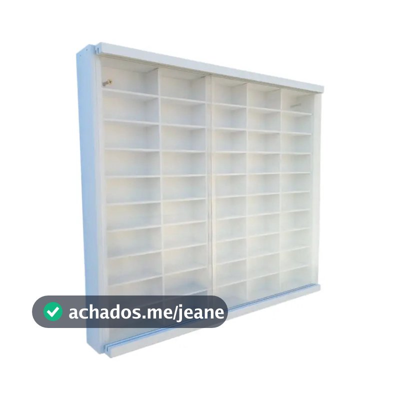 Expositor Para 50 Nichos Branco Com Acrílico Bipartido 1:64