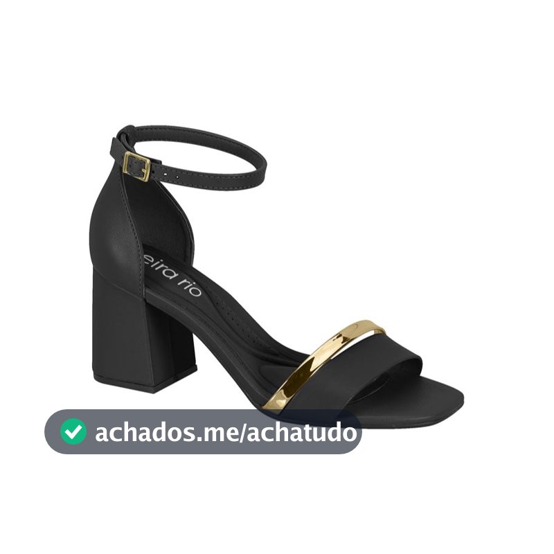 Sandalia Femenina Salto Medio Bloco Confortável Moda Original Beira Rio