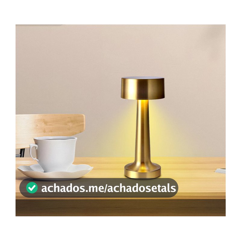 Luminária De Mesa LED Retrô Por Sensor De Toque Recarregável Decoração Charmosa Ideal Para Cabeceiras e Pontos de Luz