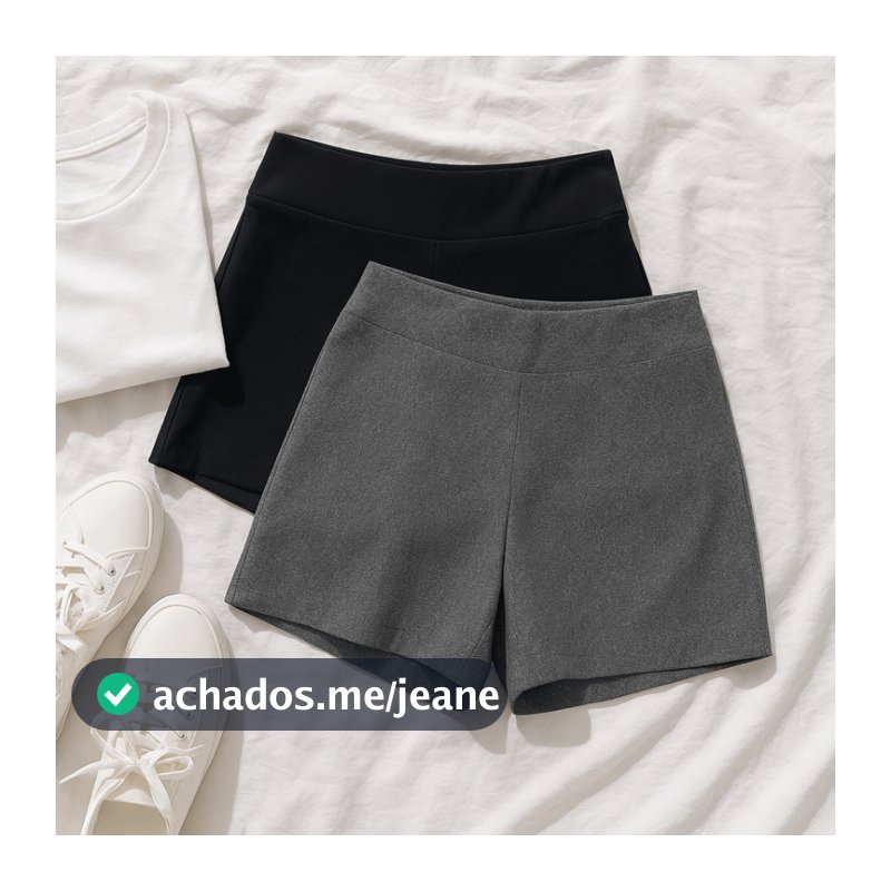 Short legging Suplex lycra Academia Fitness praia verão Short Feminino Curto liso preto