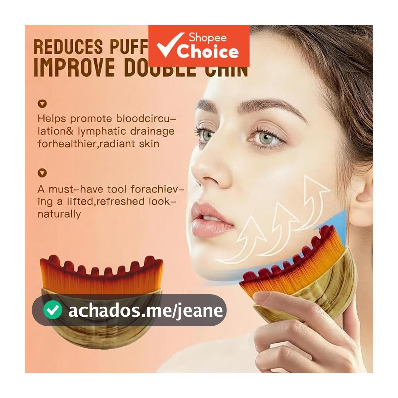 Escova Facial De Contorno Linfático Mais Vendida : Massageador Manual Com Cerdas Macias Ferramenta Ergonômica De Limpeza