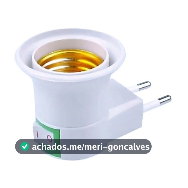 Soquete E27 Bocal Lâmpada Tomada Botão Chave Liga Desliga bivolt