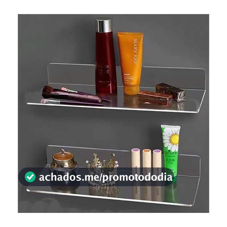 Prateleira Flutuante em Acrílico Organizadora Quarto - Formato L - Tênis Funko Bonecos Caixa de Som