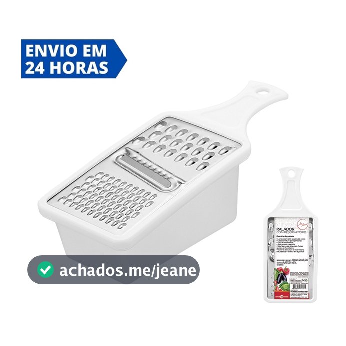 Ralador de Legumes Frutas Queijo Inox Com Recipiente e Reservatório