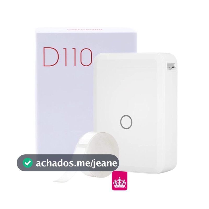 Impressora de Etiquetas Niimbot D110 Portatil Recarregavel + 1 Rolo de Etiquetas