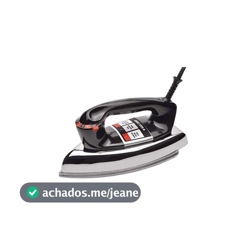 Ferro de Passar Roupa a Seco BLACK+DECKER VFA1110TM2 Preto 110V