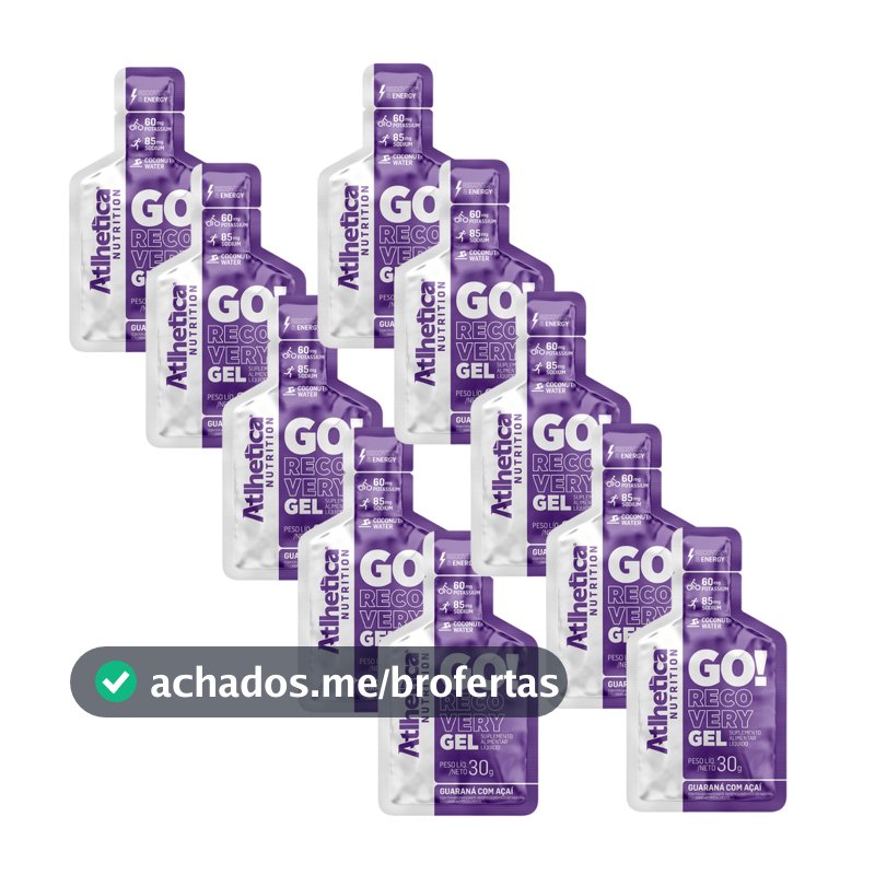 Gel Carb Go Recovery Atlhetica Energia Endurance Cx 10x30g