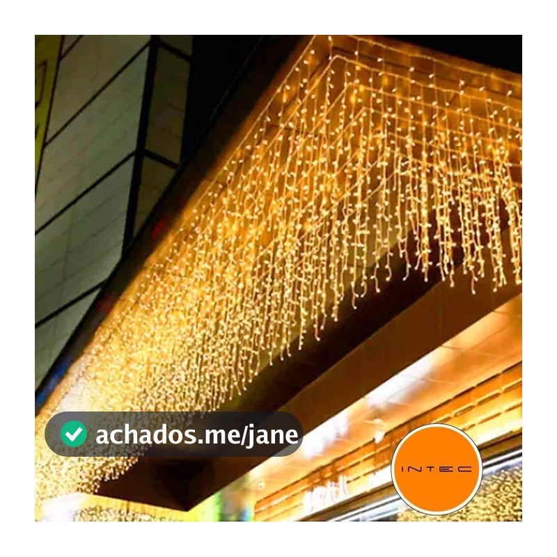 Cascata 200 Led's 220v/110v 8 Funções ou Fixo 5 M Luzes para Natal