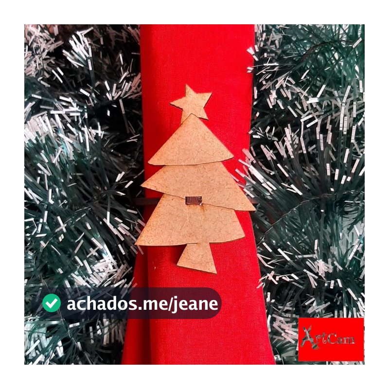 Porta Guardanapo Mesa Posta Natal Mdf Cru